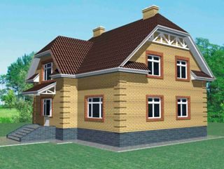 Проекты домов из кирпича с мансардой в Красноярске