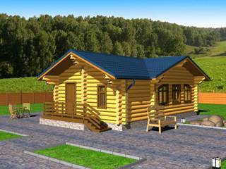Проекты бань из бревна с купелью