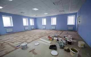 Фото процесса Ремонт банкетного зала в Красноярске